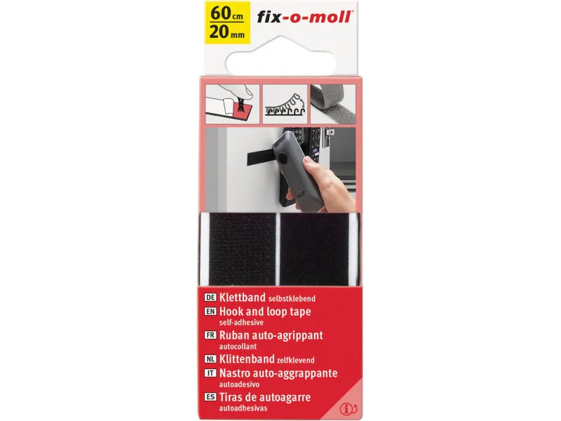 צמדן להדבקה שחור 60 ס"מ-fix-o-moll-סופר הום