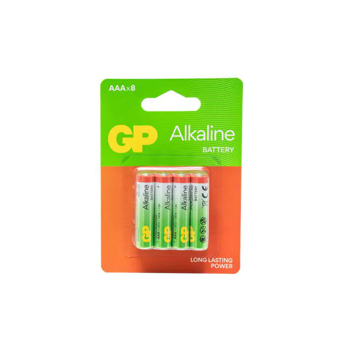מארז 8 סוללות - AAA GP ALKALINE RED