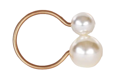 סט 6 חבקי מפיות - דגם זהב ופנינים-חבקים למפיות-Schonfeld Collection-סופר הום