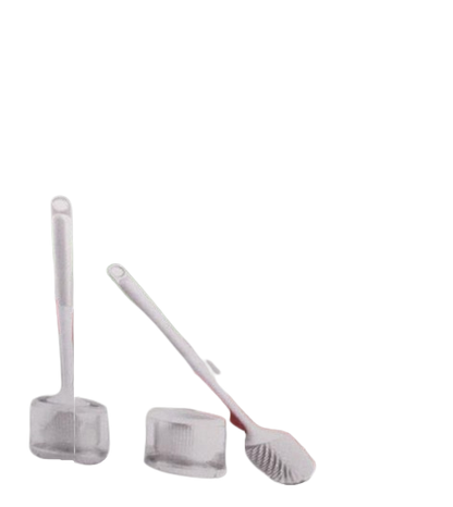סט שרותים סיליקון לבן - CLEAR-מברשת אסלה-ItalPlast-סופר הום