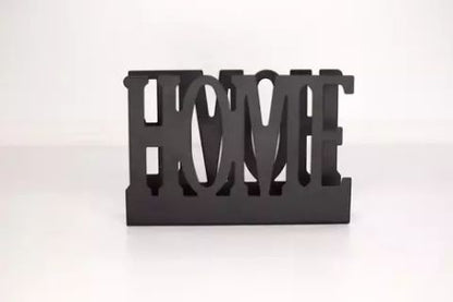 מעמד מפיות מתכת עם הכיתוב "HOME"-מעמד מפיות עומד-סופר הום-סופר הום