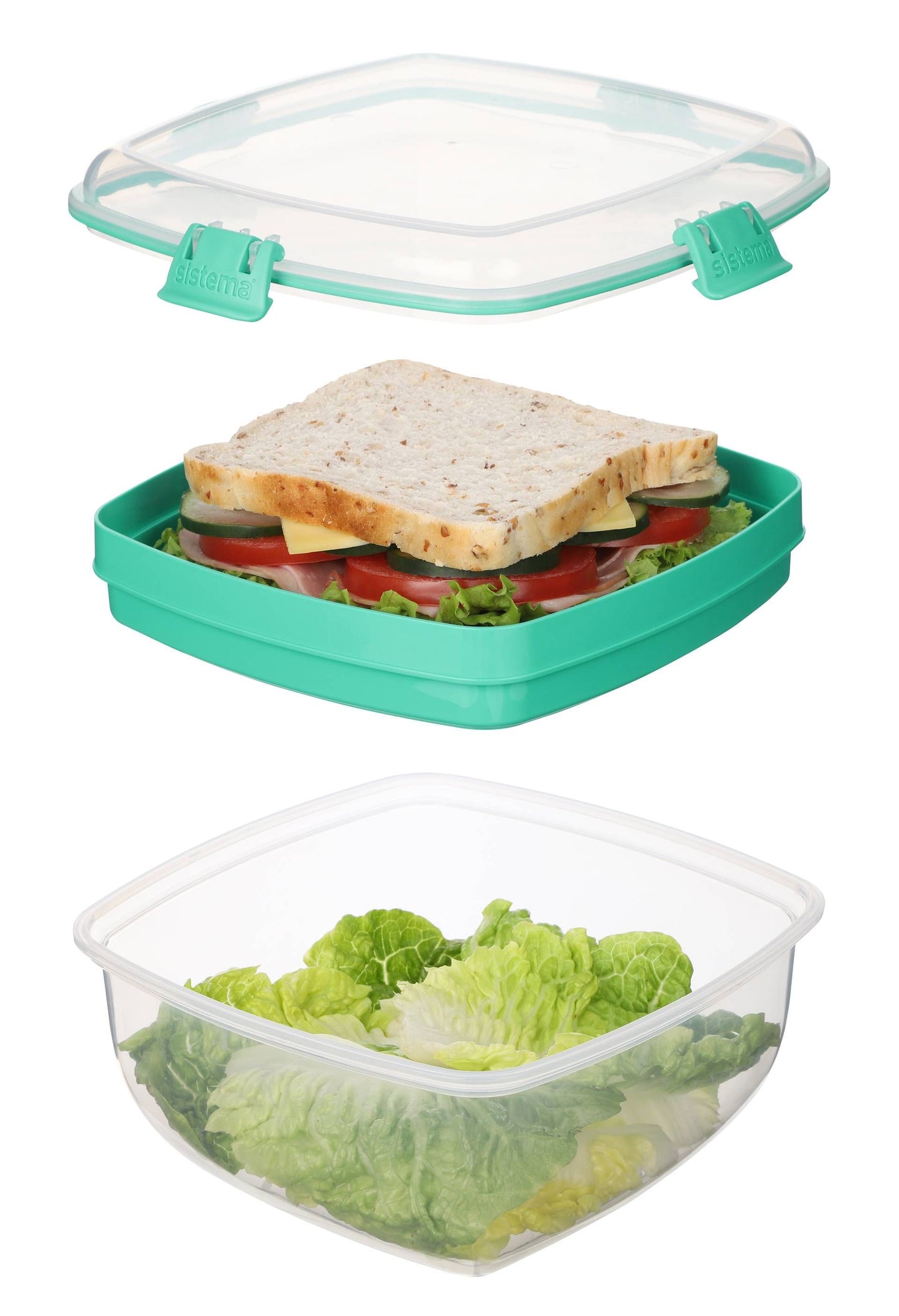 קופסת אוכל לסלט וסנדוויץ 1.6 ליטר – SISTEMA TO GO-קופסת אוכל-Sistema-סופר הום