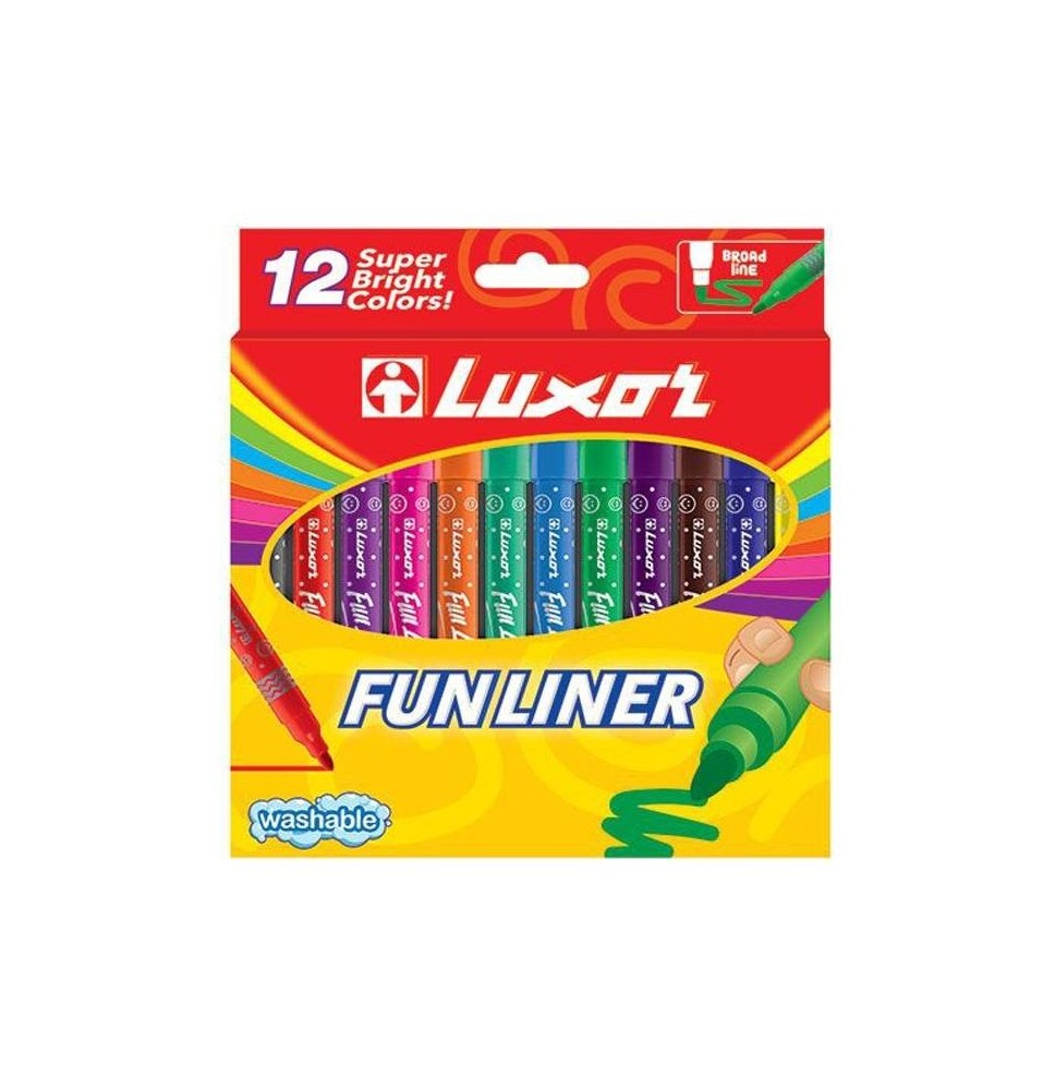מארז 12 טושים צבעוניים-מכשירי כתיבה-היי טק-סופר הום