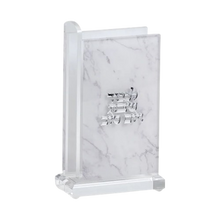 Load image into Gallery viewer, מעמד לקופסת גפרורים - דגם שיש כסוף-מעמד לקופסת גפרורים-Schonfeld Collection-סופר הום
