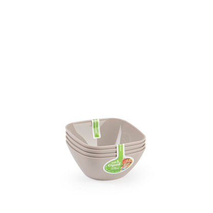 סט 4 קעריות אופל פורט – 175 מ"ל-קערית פלסטיק-Plasticforte-חום-סופר הום