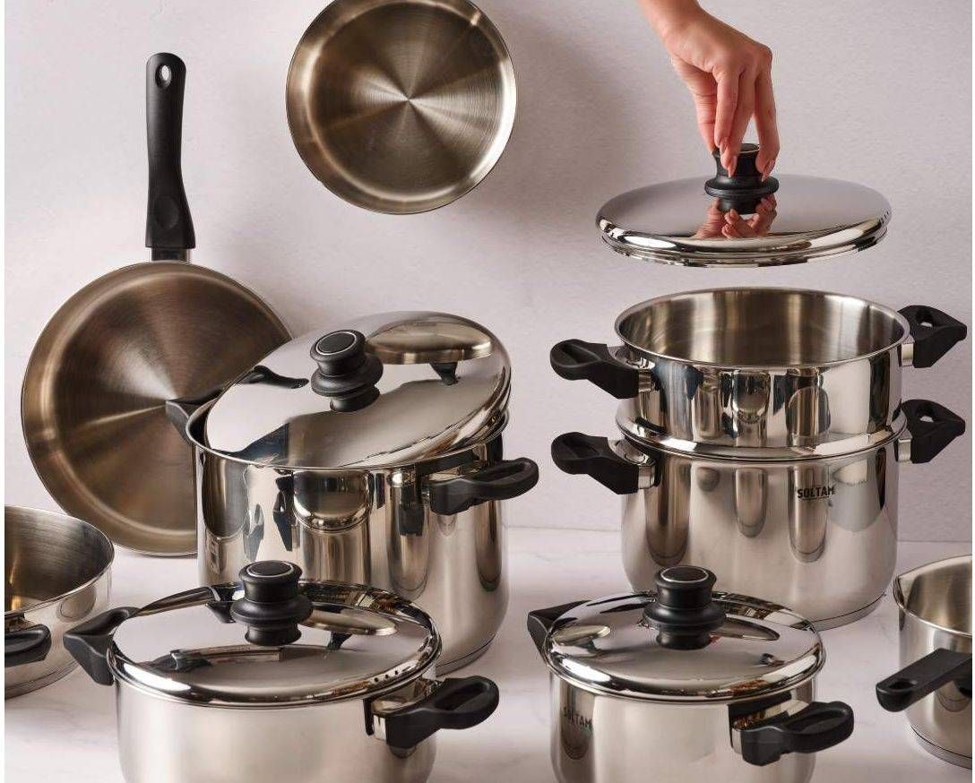 ALON סירים נירוסטה אל חלד במגוון גדלים - סדרת-סירי נירוסטה-Soltam סולתם-סיר אלון 2.5 ליטר 18 ס"מ סולתם-סופר הום