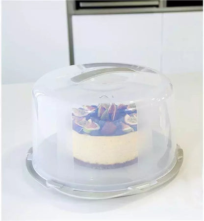 פעמון עוגה עגולה יוקרתי שקוף 30/18 ס''מ עם ידית נשיאה נוחה-פעמון לעוגה עגולה-SUPERHOME סופרהום-סופר הום