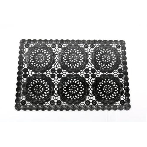 פלייסמנט תחרה מרובע שחור/לבן/קרם-פלייסמנט-SUPERHOME סופרהום-שחור-סופר הום