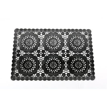 פלייסמנט תחרה מרובע שחור/לבן/קרם-פלייסמנט-SUPERHOME סופרהום-שחור-סופר הום