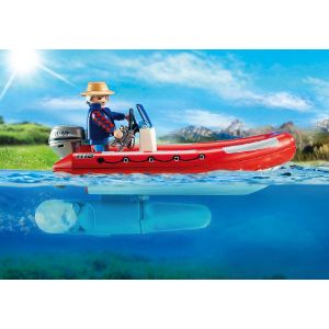 חוקרי טבע וסירת מנוע-Playmobil-סופר הום