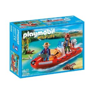 חוקרי טבע וסירת מנוע-Playmobil-סופר הום