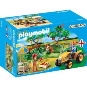 פליימוביל קטיף במטע וטרקטור 6870-Playmobil-סופר הום
