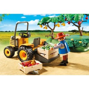 פליימוביל קטיף במטע וטרקטור 6870-Playmobil-סופר הום