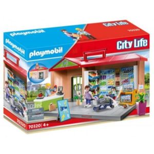 פליימוביל חנות מכולת - מארז נשיאה 70320-Playmobil-סופר הום