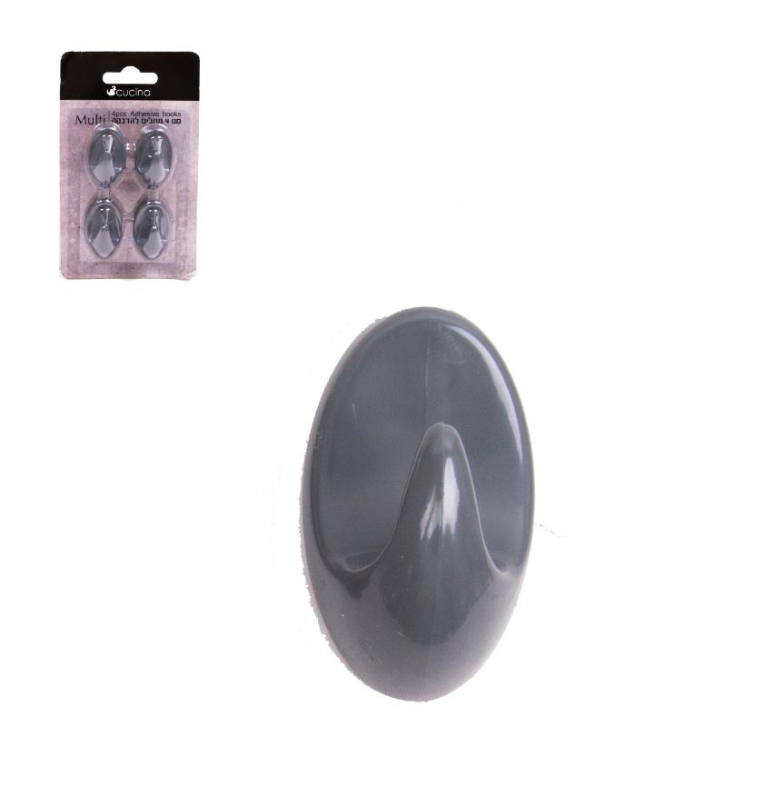 סט 4 מתלים להדבקה-מתלים למטבח-Cucina-אדום-סופר הום