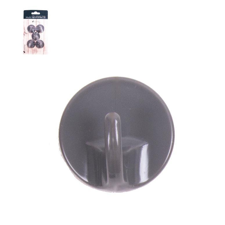 סט 5 מתלים להדבקה-מתלים למטבח-Cucina-אפור-סופר הום