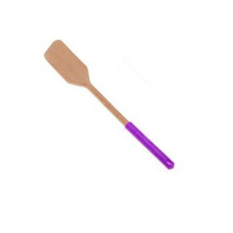 תרווד עץ מחורץ ידית סיליקון צבעונית-ששת עץ-SUPERHOME סופרהום-מלא-סגול-סופר הום