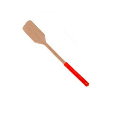 תרווד עץ מחורץ ידית סיליקון צבעונית-ששת עץ-SUPERHOME סופרהום-מלא-אדום-סופר הום