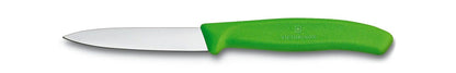 סכין חדה עם להב חלק וקצה מחודד ויקטורינוקס-סכין מטבח-Victorinox-ירוק-סופר הום