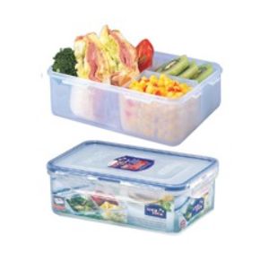קופסה הרמטית 1.0 ליטר עם חלוקה-קופסאות מטבח פלסטיק-Lock & Lock-סופר הום