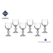 Load image into Gallery viewer, שישיית כוסות קריסטל בשלושה גדלים דגם STERNA-Crystalite Bohemia-150 מ&quot;ל-סופר הום
