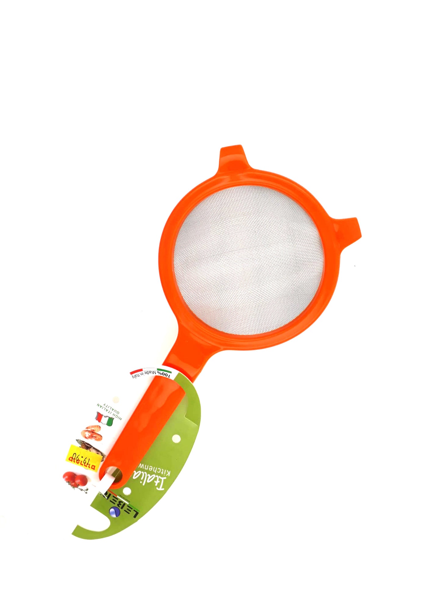 מסננת מיני איכותית בקוטר 10.5\15 ס"מ-מסננת עם ידית-Happy Kitchen-10.5 ס"מ-כתום-סופר הום