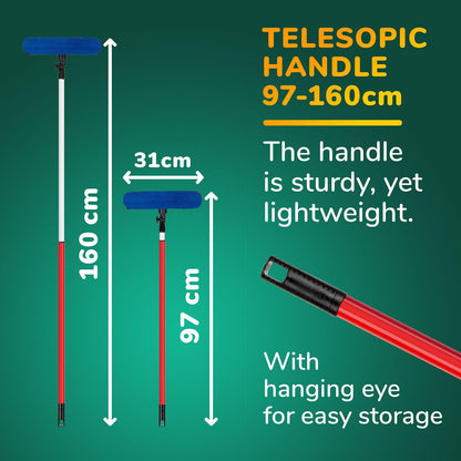 רב-מגב טלסקופי לניקוי חלונות גבוהים 1.6M-מנקה חלונות ידני-Tyroler-סופר הום