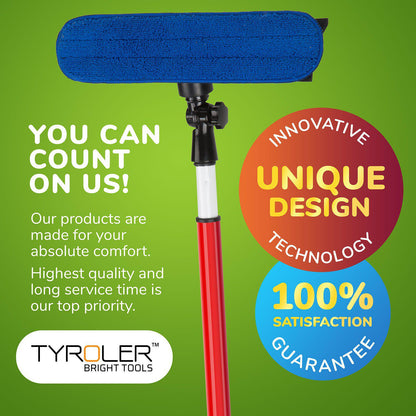 רב-מגב טלסקופי לניקוי חלונות גבוהים 1.6M-מנקה חלונות ידני-Tyroler-סופר הום