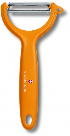 Victorinox קולפן שוצרי משונן במגוון צבעים מבית-קולפן ירקות-Victorinox-כתום-סופר הום