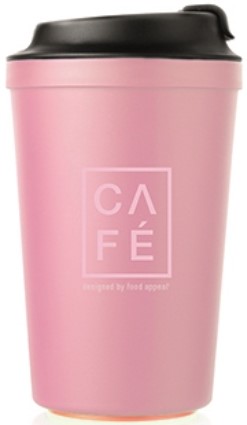 כוס קפה תרמית עם תחתית ואקום למניעת נפילות 340 מ"ל מגוון צבעים-כוס תרמית-Food Appeal-ורודה-סופר הום