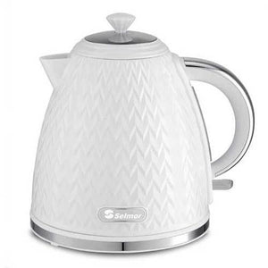 קומקום חשמלי מעוצב סדרת זיגזג שחור\לבן-קומקום-SELMOR-לבן-סופר הום