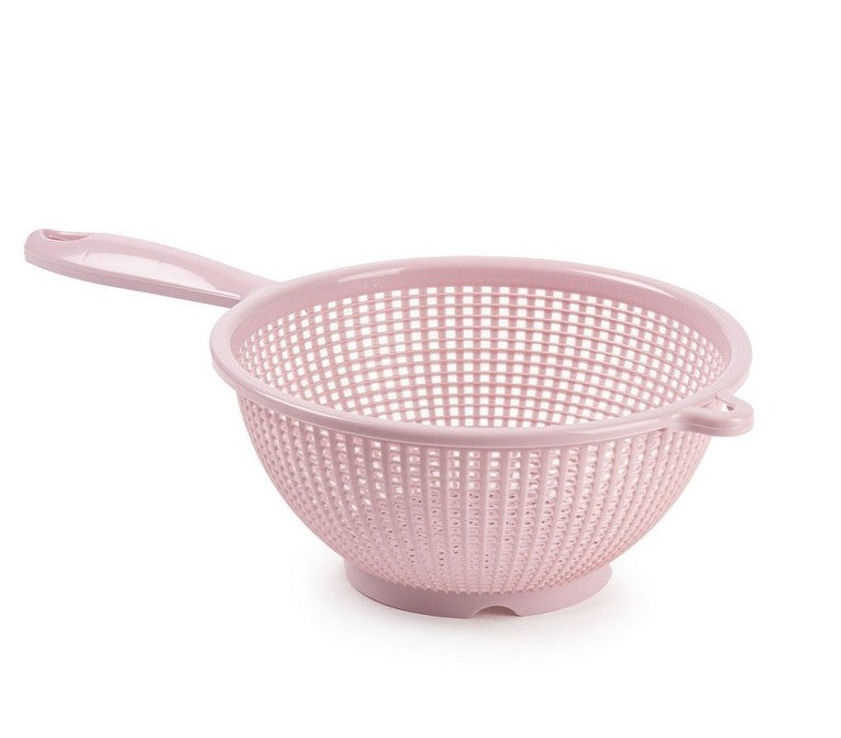 מסננת ידית מפלסטיק-מסננת סיליקון / פלסטיק-Plasticforte-ורוד-סופר הום