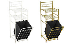 מתקן חדרי אמבט זהב/ לבן/שמנת/ שחור- arcoplast organise-מתקן לחדר אמבטיה-סקטור אפיקים-לבן-סופר הום