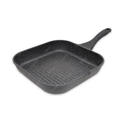 Mineral stone מחבת יציקת אלומניום בציפוי שיש במגוון גדלים מסדרת-מחבתות אלומיניום-Soltam סולתם-מחבת גריל 5.5*28 ס"מ-סופר הום