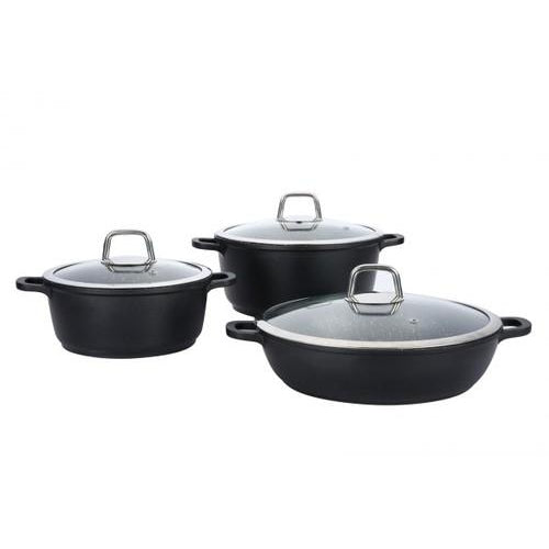 סירי אלומיניום בציפוי שיש במגוון גדלים - סדרת Mineral Stone-סירי אלומיניום-Soltam סולתם-2.5 ליטר-סופר הום