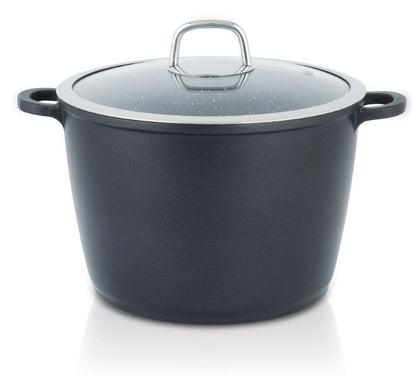 סירי אלומיניום בציפוי שיש במגוון גדלים - סדרת Mineral Stone-סירי אלומיניום-Soltam סולתם-סיר גבוה 6.5 ליטר- 24 ס״מ-סופר הום