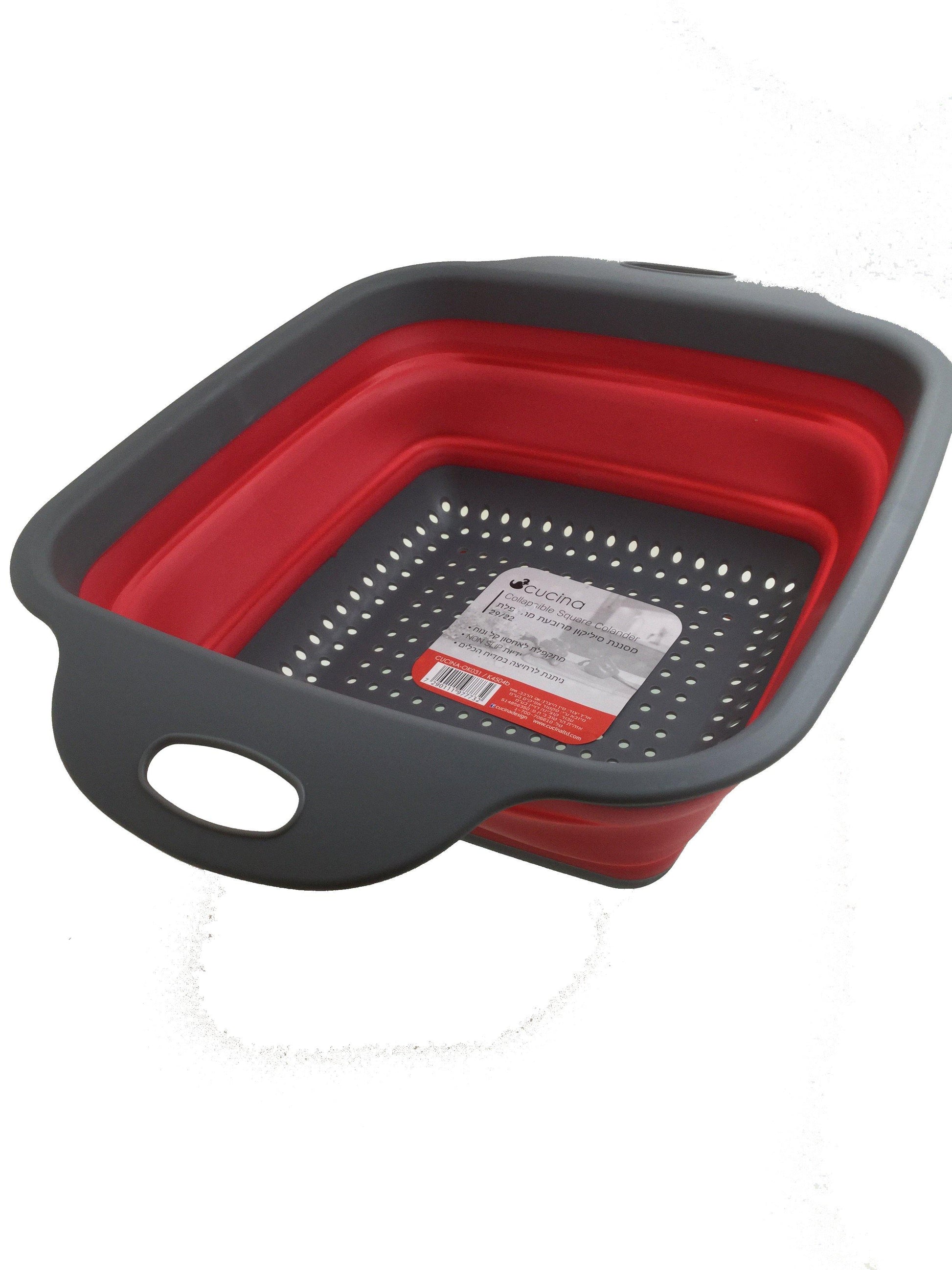 מסננת מתקפלת מרובעת-מסננת נירוסטה-Cucina-קטן 24.5/18.5-סופר הום